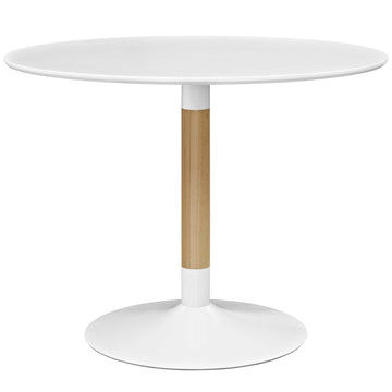 Modern Whirl Round Kitchen And Dining Table - White Space Saving Dining Room Tables