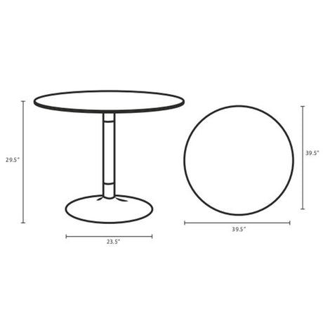 Modern Whirl Round Kitchen And Dining Table - White Space Saving Dining Room Tables - BUILDMYPLACE