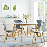 Modern Stratum 40" Kitchen And Dining Room Table In White - Pub Table Set - BUILDMYPLACE