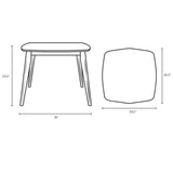 Modern Stratum 40" Kitchen And Dining Room Table In White - Pub Table Set - BUILDMYPLACE