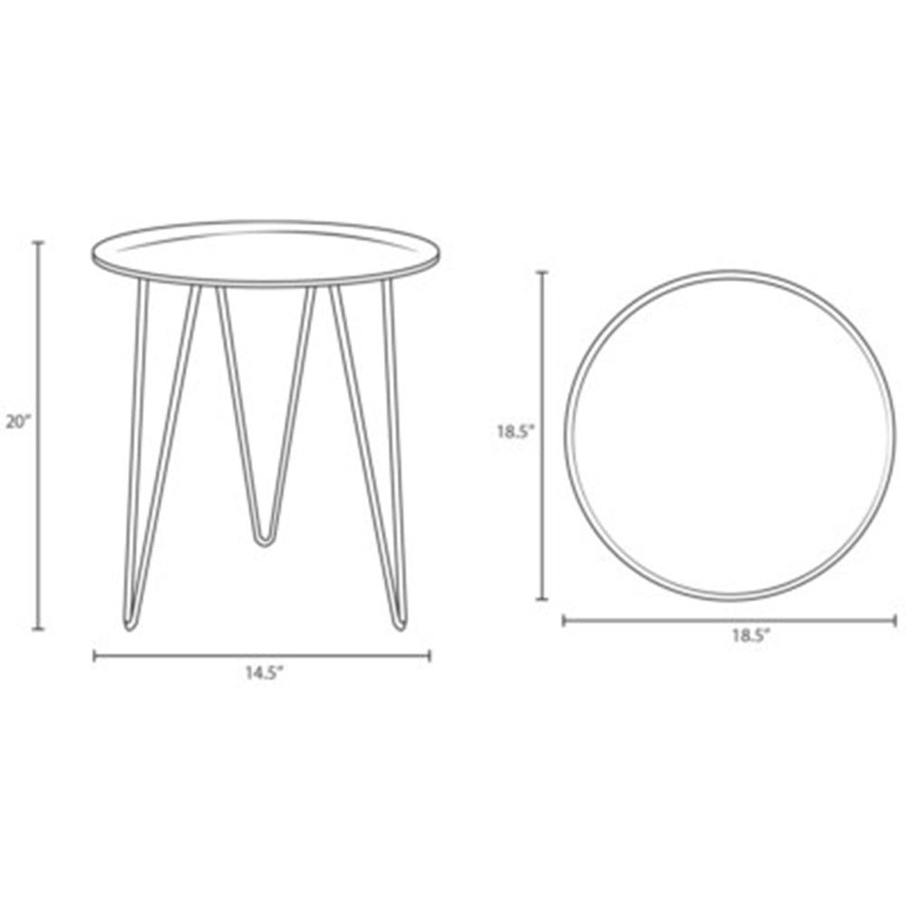 Mid - Century Modern Digress Side Table - Round Side Table - Side Table - BUILDMYPLACE