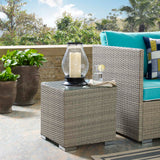 Repose Wicker Rattan Outdoor Patio Side End Table - Bedside Table - Side Table