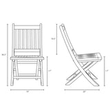 Marina Outdoor Patio Teak Folding Chair - BUILDMYPLACE