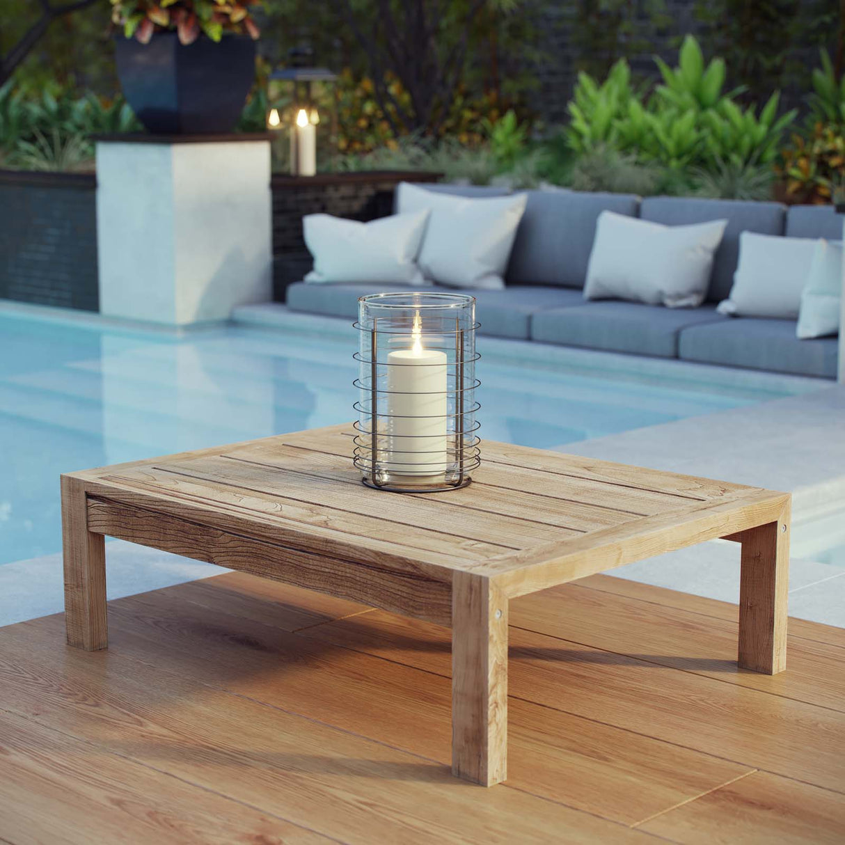 Upland Outdoor Patio Wood Coffee Table - BUILDMYPLACE