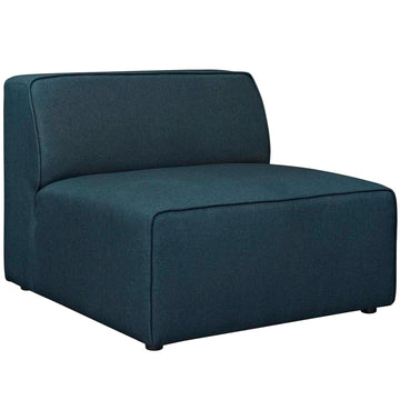 Mingle Fabric Upholstered Padded Armless Chair - Plastic Legs Living Room Accent Chair
