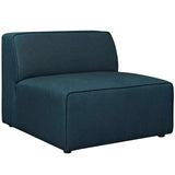 Mingle Fabric Upholstered Padded Armless Chair - Plastic Legs Living Room Accent Chair - BUILDMYPLACE