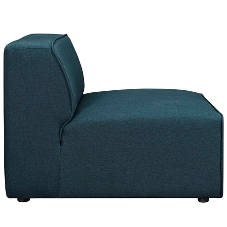 Mingle Fabric Upholstered Padded Armless Chair - Plastic Legs Living Room Accent Chair - BUILDMYPLACE