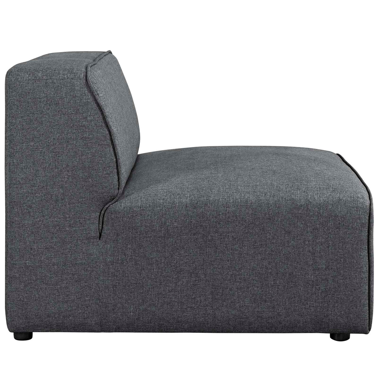 Mingle Fabric Upholstered Padded Armless Chair - Plastic Legs Living Room Accent Chair - BUILDMYPLACE