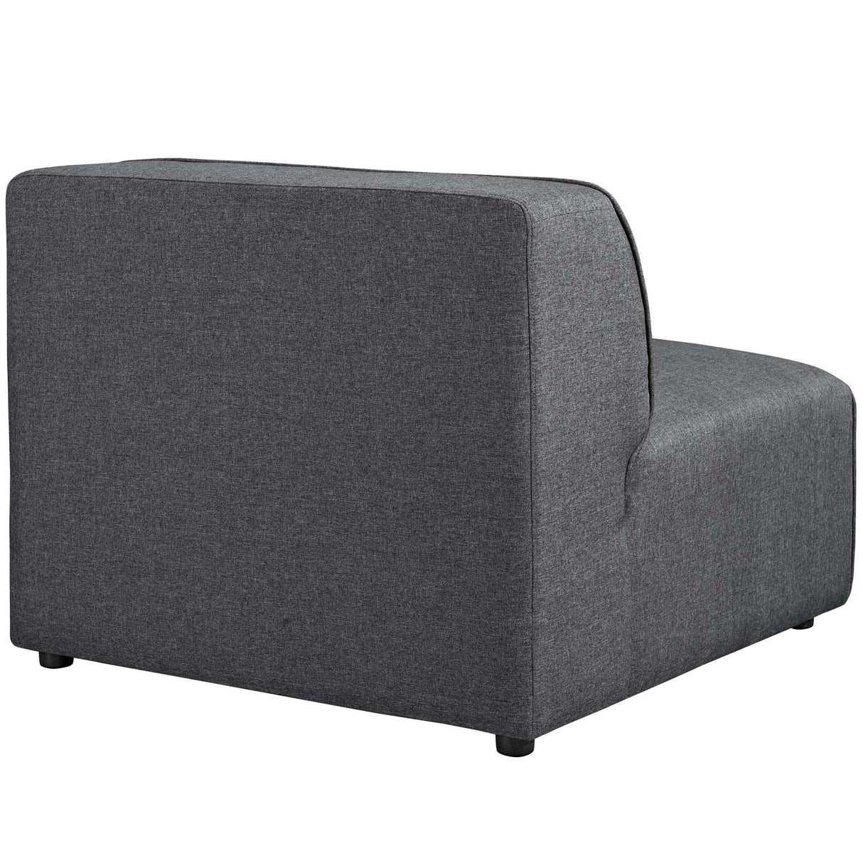 Mingle Fabric Upholstered Padded Armless Chair - Plastic Legs Living Room Accent Chair - BUILDMYPLACE