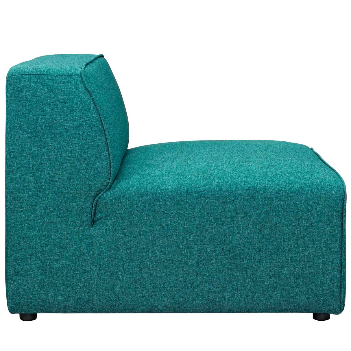 Mingle Fabric Upholstered Padded Armless Chair - Plastic Legs Living Room Accent Chair - BUILDMYPLACE