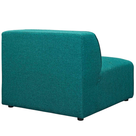 Mingle Fabric Upholstered Padded Armless Chair - Plastic Legs Living Room Accent Chair - BUILDMYPLACE