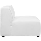 Mingle Fabric Upholstered Padded Armless Chair - Plastic Legs Living Room Accent Chair - BUILDMYPLACE