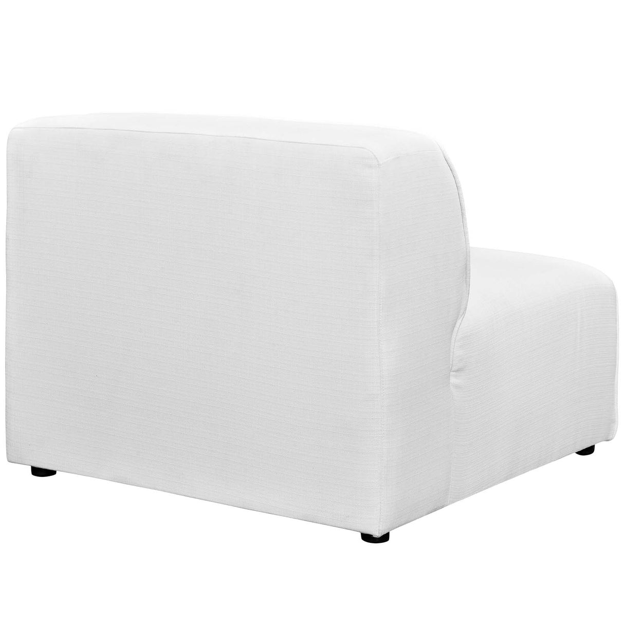 Mingle Fabric Upholstered Padded Armless Chair - Plastic Legs Living Room Accent Chair - BUILDMYPLACE