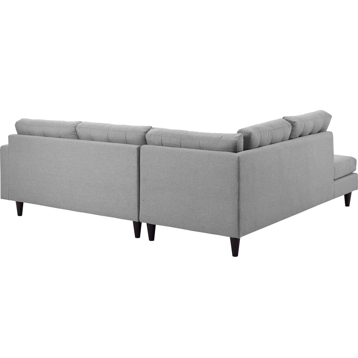 Upholstered Fabric Empress 2 Piece Upholstered Fabric Left Facing Bumper Sectional