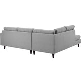 Upholstered Fabric Empress 2 Piece Upholstered Fabric Left Facing Bumper Sectional