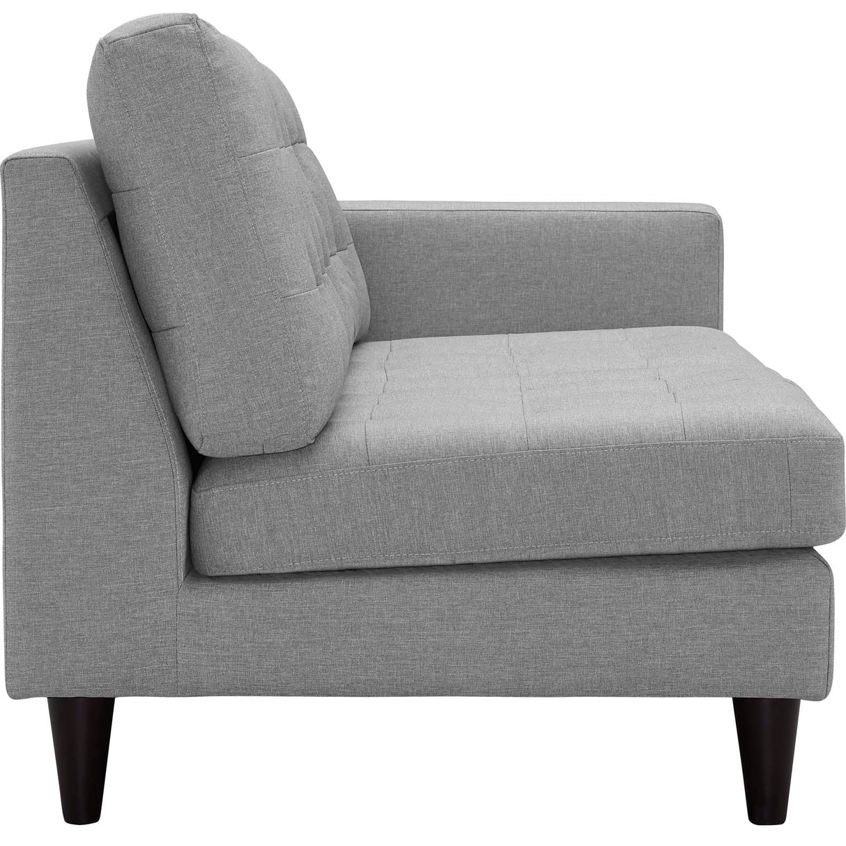 Upholstered Fabric Empress 2 Piece Upholstered Fabric Left Facing Bumper Sectional