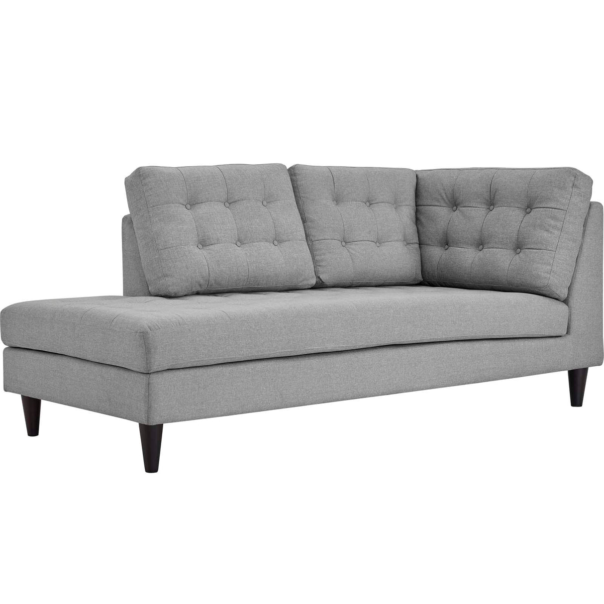 Upholstered Fabric Empress 2 Piece Upholstered Fabric Left Facing Bumper Sectional