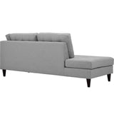 Upholstered Fabric Empress 2 Piece Upholstered Fabric Left Facing Bumper Sectional