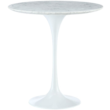 Lippa 20" Round Artificial Marble Side Table - Balcony Tables - Round Side Tables