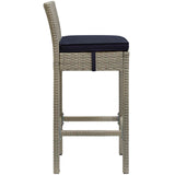 Conduit Outdoor Patio Wicker Rattan Bar Stool