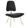Modern Upholstered Ponder Performance Velvet Lounge Chair - Club Chair - BUILDMYPLACE