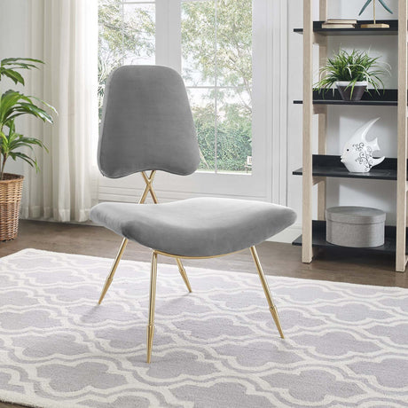 Modern Upholstered Ponder Performance Velvet Lounge Chair - Club Chair - BUILDMYPLACE