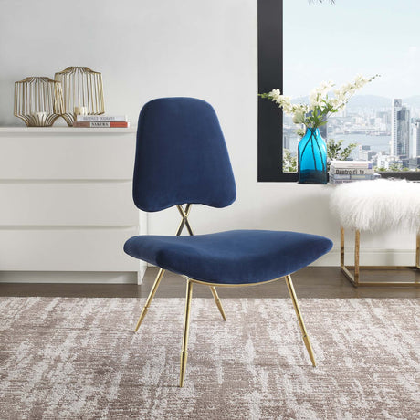 Modern Upholstered Ponder Performance Velvet Lounge Chair - Club Chair - BUILDMYPLACE