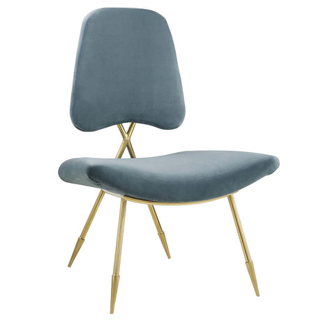 Modern Upholstered Ponder Performance Velvet Lounge Chair - Club Chair - BUILDMYPLACE