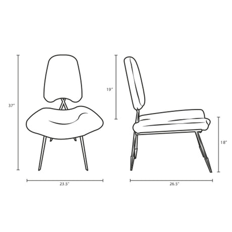 Modern Upholstered Ponder Performance Velvet Lounge Chair - Club Chair - BUILDMYPLACE