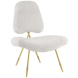 Modern Upholstered Ponder Sheepskin Fur Lounge Chair -Club Chair - BUILDMYPLACE