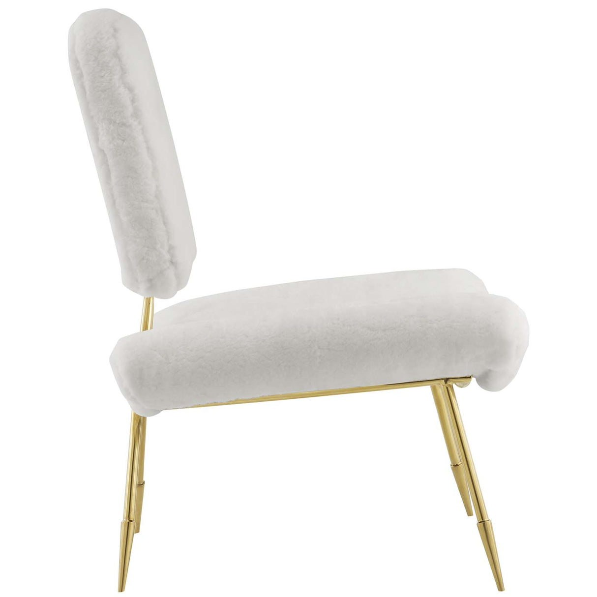 Modern Upholstered Ponder Sheepskin Fur Lounge Chair -Club Chair - BUILDMYPLACE