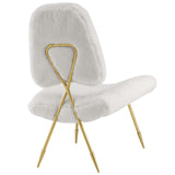 Modern Upholstered Ponder Sheepskin Fur Lounge Chair -Club Chair - BUILDMYPLACE