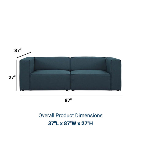 Upholstered Fabric Mingle 7 Generously Padded Armless Chair - Living Room Accent Sofa - BUILDMYPLACE