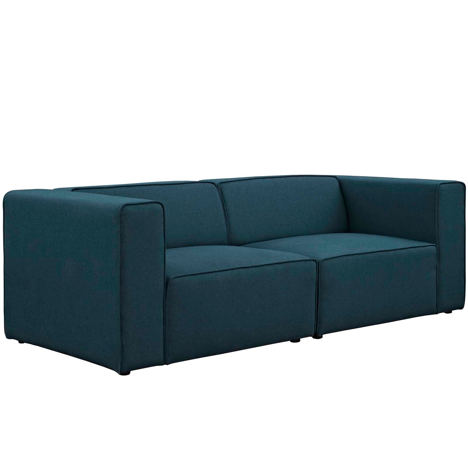 Upholstered Fabric Mingle 7 Generously Padded Armless Chair - Living Room Accent Sofa