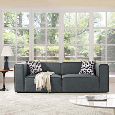 Upholstered Fabric Mingle 7 Generously Padded Armless Chair - Living Room Accent Sofa - BUILDMYPLACE