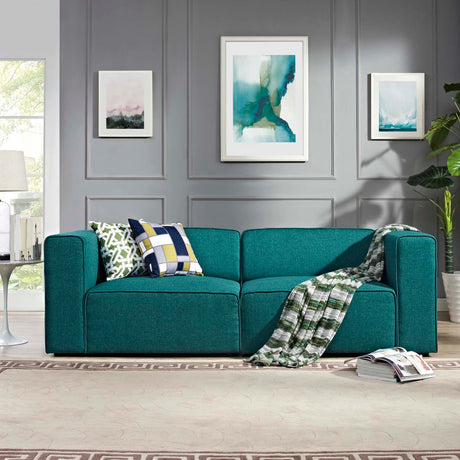 Upholstered Fabric Mingle 7 Generously Padded Armless Chair - Living Room Accent Sofa - BUILDMYPLACE