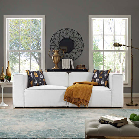Upholstered Fabric Mingle 7 Generously Padded Armless Chair - Living Room Accent Sofa - BUILDMYPLACE