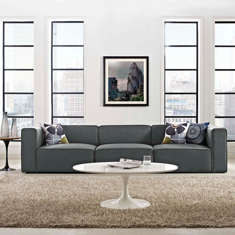 Upholstered Fabric Mingle 7 Generously Padded Armless Chair - Living Room Accent Sofa - BUILDMYPLACE
