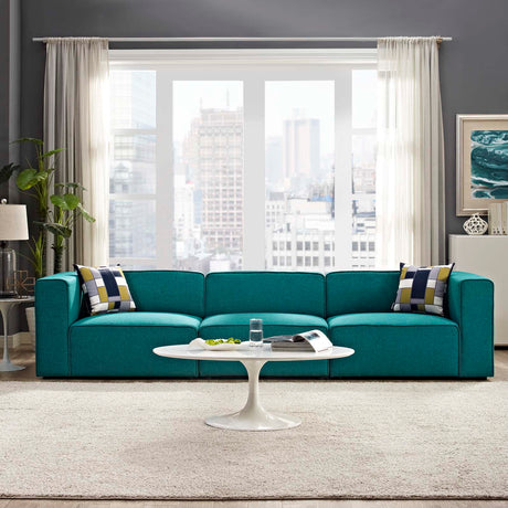 Upholstered Fabric Mingle 7 Generously Padded Armless Chair - Living Room Accent Sofa - BUILDMYPLACE