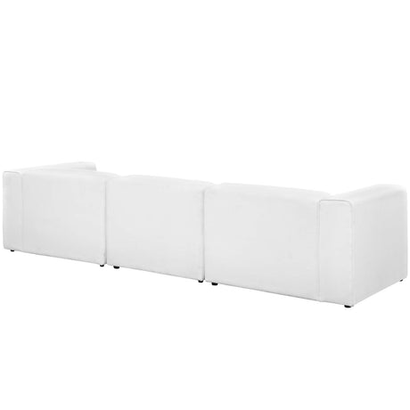 Upholstered Fabric Mingle 7 Generously Padded Armless Chair - Living Room Accent Sofa - BUILDMYPLACE