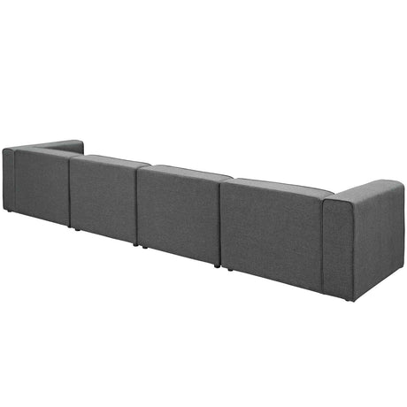 Upholstered Fabric Mingle 7 Generously Padded Armless Chair - Living Room Accent Sofa - BUILDMYPLACE