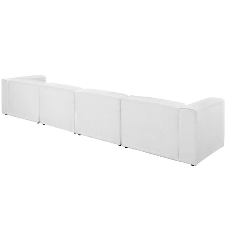 Upholstered Fabric Mingle 7 Generously Padded Armless Chair - Living Room Accent Sofa - BUILDMYPLACE