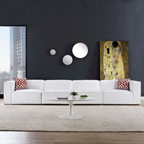 Upholstered Fabric Mingle 7 Generously Padded Armless Chair - Living Room Accent Sofa - BUILDMYPLACE