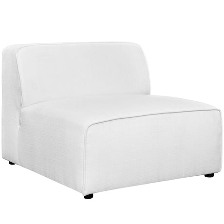 Upholstered Fabric Mingle 7 Generously Padded Armless Chair - Living Room Accent Sofa - BUILDMYPLACE
