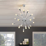 Mid-Century Volley Pendant Chandelier - Silver - 220V - UL Listed - BUILDMYPLACE