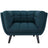 Modern Bestow Tufted Upholstered Fabric Loveseat Sofa - Mid Century Modern Accent ArmChair - BUILDMYPLACE