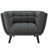 Modern Bestow Tufted Upholstered Fabric Loveseat Sofa - Mid Century Modern Accent ArmChair - BUILDMYPLACE