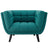 Modern Bestow Tufted Upholstered Fabric Loveseat Sofa - Mid Century Modern Accent ArmChair - BUILDMYPLACE