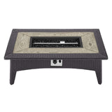 Splendor 43.5 Inch Rectangle Outdoor Patio Fire Pit Table - BUILDMYPLACE