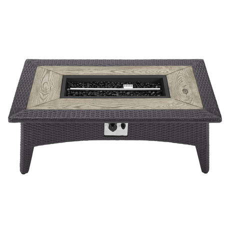 Splendor 43.5 Inch Rectangle Outdoor Patio Fire Pit Table - BUILDMYPLACE